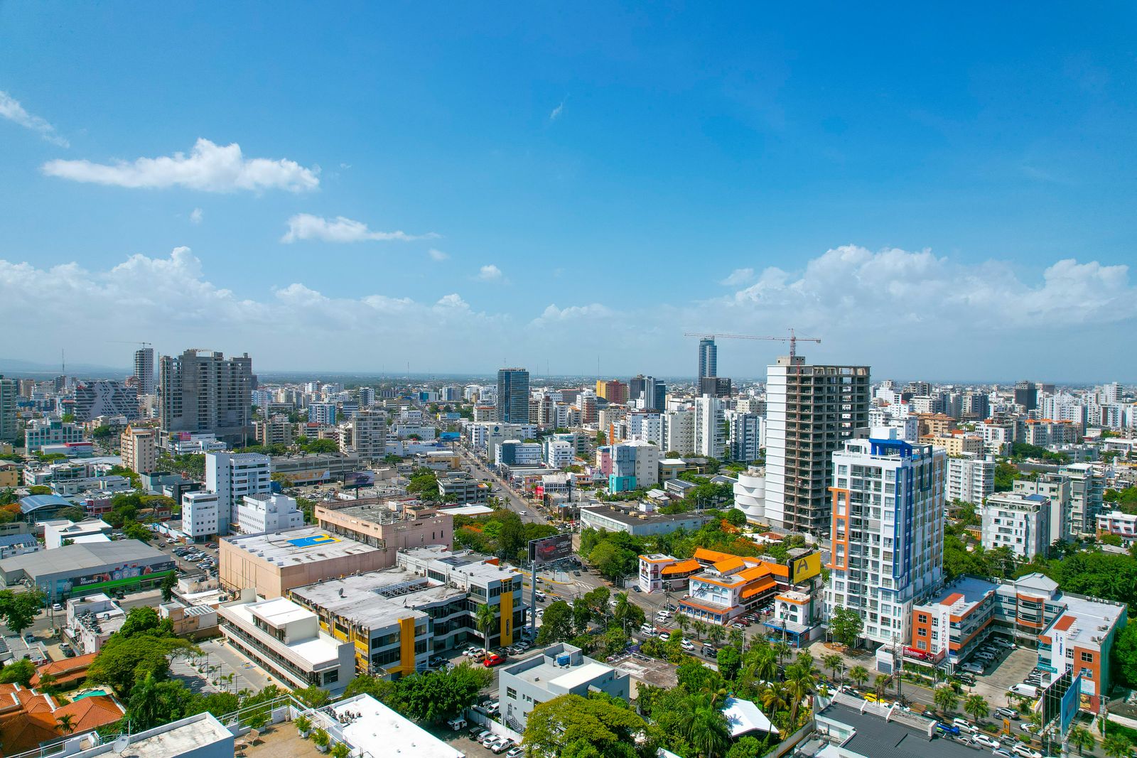 Residential towers and skyline of Santo Domingo, Dominican Republic